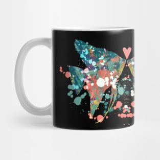 Abstract Angelfish Paint Splatter Love Design Mug